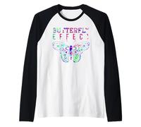 Butterfly Effect Butterfly Chaos Theory Raglan Baseball Tee