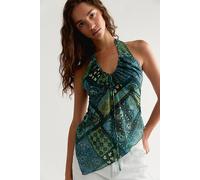 Butterfly Effect Halter Top at Free People in Ocean Combo, Size: XS - female