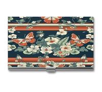 Butterfly Element Pattern Business Card Case Business Card Storage Slim Metal Credit Card Wallet Multi Functional Flip Cover Minimalist Wallet Card for Men And Women