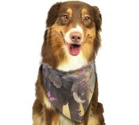 Butterfly Elephant Dog Bandanas Adjustable Kerchief Triangle Bibs Scarf Washable Soft Pet Bandanas for Medium Large Puppy Cats Pet Costume Accessories Decoration