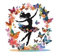 Butterfly Elf Girl Wall Stickers Bedroom Decor Self-Adhesive Wallpaper as Living Room Accents