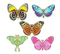 Butterfly Enamel Pins Cute Butterfly Backpacks Pins Yukfhgt 5 Pieces Colorful Enamel Lapel Pins Brooches Lapel Pins for Clothes Backpacks Steampunk Badge Jewelry, Metal, 1