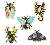 Butterfly Enamel Pins Cute Butterfly Backpacks Pins Yukfhgt 5 Pieces Colorful Enamel Lapel Pins Brooches Lapel Pins for Clothes Backpacks Steampunk Badge Jewelry, Metal, 1