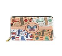 Butterfly England Ben Wallet Real Leather Zipper Coin Phone Purse Clutch for Women