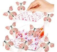 Butterfly Explosion Gift Box 8 Pcs Flying Flying Butterfly Surprise Box Creative DIY Exploding Surprise Gift for Christmas Birthdays Wedding Anniversaries (Heart)