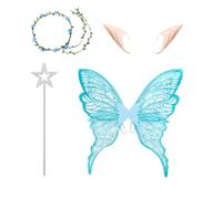 Butterfly Fairy Costume | Angel Fairy Wings for Halloween Cosplay - Skin-Friendly Holiday Immersive Accessories for Adults Girls Wife Girlfriend Sisters Mother