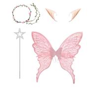 Butterfly Fairy Costume - Halloween Dress up Butterfly Fairy Wings | Skin-Friendly Holiday Immersive Accessories for Adults Girls Wife Girlfriend Sisters Mother