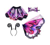 Butterfly Fairy Wings - Flexible Costume Dress Accessory, Hairband Included | Character Outfit Stage Performance Apparel For Halloween Masquerade, Birthday Party, Festive Event, Photography Se