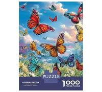 Butterfly Fantasy 1000 Piece Premium Cardboard Butterfly Forest Jigsaw for Adults, Educational Challenge, Birthday Gift & Home Activity, Vibrant Colours for Family Lovers 38x26cm/1000pcs