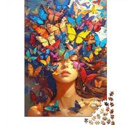 Butterfly Fantasy Art 1000 Pc Eco-Friendly Paper Puzzle Adult Hobbyists Portable Mind Decompression Hours Fun 52x38cm/1000pcs