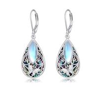 Butterfly Filigree Earrings Sterling Silver Butterfly Teardrop Abalone Shell Drop Dangle Earrings Filigree Jewellery Gifts for Women