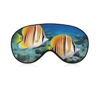 Butterfly Fish Eye Mask, Side Sleeping Mask Light Blindfold Sleeping Mask Nose Pad and Elastic Band for Children Women and Men