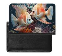 Butterfly Fish Passport Wallet Cute Passport Case with Card Slot Travel Passport Holder Cover