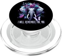 Butterfly floral Tees purple Dementia alzheimer's Elephant PopSockets PopGrip for MagSafe