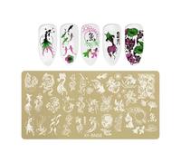 Butterfly Flower Designs Nails Stamp Plate Stainless Steel Template Accessory For Professional Salon Home Manicure Art Stainless Steel Stencils
