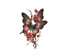 Butterfly Flower Lion Tager Tattoo Sticker For Women Arm Chest Wrist Waterproof Temporary Tattoo(04)