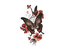 Butterfly Flower Lion Tager Tattoo Sticker For Women Arm Chest Wrist Waterproof Temporary Tattoo(08)