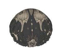 Butterfly Flower Moon Shower Cap For Women Waterproof Bath Cap Lightweight Bathing Hat For Men Salon All Hairstyles