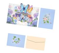 Butterfly Flower Paper Sculpture Greeting Card Includes Envelope for Teacher ' s Day Valentine ' s Day Birthday Anniversary Birthday Card
