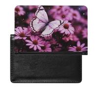 Butterfly Flower Passport Cover Protector Rfid Blocking Passport Holder Id Card Holder Secure Travel Wallet Organizer for Passport Tickets Credit Cards, style, One Size