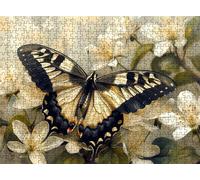 Butterfly Flower Puzzle - 5000 Piece Jigsaw Puzzles for Adults - The Back Features Printed Letter Guides - and The Pieces fit Together Snugly - Wooden Puzzles for Adults 61.6 X 41.5 Inch s7h-851