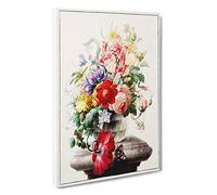 Butterfly & Flowers by Herman Henstenburgh Canvas Print for Living Room Bedroom Home Office Décor, Wall Art Picture Ready to Hang, 30 x 20 Inch (76 x 50 cm)