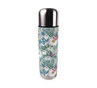 Butterfly Flowers Thermal Flask - Large 750ml Reusable Stainless Steel Insulated Drinks Bottle Gifts for Her