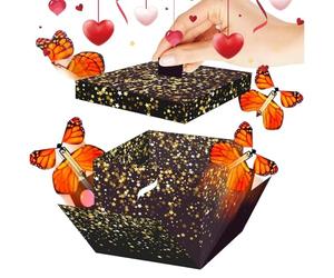 Butterfly Fly Away Box - Photo Arrangements Container, 5-Inch Butterfly Money Box for Gifting, Surprise Reveal Tool, Flower Storage with Flutter Motion, Gifting Favor Tool for Celebrating & Surprising