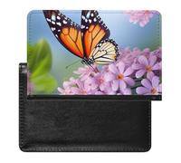 Butterfly for Flowers Passport Cover Protector Rfid Blocking Passport Holder Id Card Holder Secure Travel Wallet Organizer for Passport Tickets Credit Cards, style, One Size