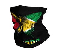 Butterfly Funny Guyanan Guyana Flag Unisex Tube Scarf Warmer Magic Headband Microfiber Balaclava For Camping Climbing Snowboarding