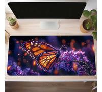 Butterfly Gaming Mouse Mat Yellow Large Mouse Pad 600x300x3 mm XXL Mousepad Desk Mat Improved Precision and Speed Rubber Base for Stable Grip on Smooth Surfaces Table Pad PjY8859 V-D