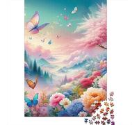 Butterfly Garden_11000 Piece Thick Cardboard Jigsaw Puzzle Set Adult Couple Partners Fun Challenging Game Mind Relaxation Home Activity 70x50cm/1000pcs