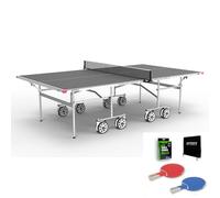 Butterfly Garden 40 Grey Outdoor Rollaway Table Tennis Table (Table + 2 playset)