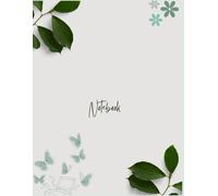 Butterfly Garden - Nature Inspired 80 pages Unruled Notebook