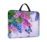 Butterfly Garden Print Protective 14 Inch Laptop Case,Laptop Sleeve With Handle Compatible,Carrying Computer Bag