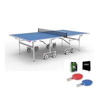 Butterfly Garden Rollaway 4000 Outdoor Table Tennis Table + Outdoor 2 Player Accessory Pack | Complete Outdoor Table Tennis Set with 8-Wheel Rollaway Design, Table Cover, 2 Bats & 12 Balls