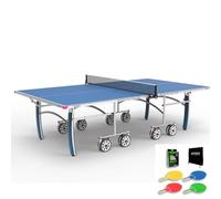 Butterfly Garden Rollaway 5000 Outdoor Table Tennis Table (Blue, Table + 4 Playset)