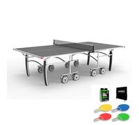 Butterfly Garden Rollaway 5000 Outdoor Table Tennis Table (Grey, Table + 4 Playset)