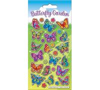 Butterfly Garden Sparkly Reusable Craft Stickers | Perfect for Craft Activities for Children and Adults | Reusable on Non-Porous Surfaces