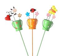 Butterfly Garden Stakes, 3 PCS Metal Garden Ornaments Outdoor Decorative Flower Pot Stake 11 Inch Colorful Decor on Sticks for Patio Plant Garden Lawn