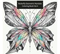 Butterfly Geometric Mandala Coloring Book Vol.4