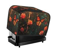 Butterfly Giant Flower Toaster Cover 2 Slice Kitchen Small Appliance Covers With Pockets Dust And Fingerprint Protectio