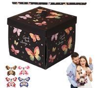 Butterfly Gift Box - 5.75" Pop-up Automated Spring Mechanism Themed Birthday Gift | Reusable Decorative Container with Aleting Display - Party Accessory