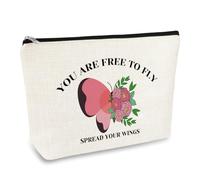 Butterfly Gifts for Women Makeup Bag Inspirational Gifts for Her Girls Cosmetic Bag Butterfly Lover Gift Butterflies Themed Travel Toiletry Bags Birthday Graduation Gifts for Mom Wife Daughter Friend