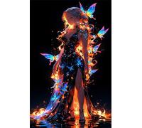 Butterfly Girl 120 Piece Jigsaw Puzzles for Adults, Challenging and Brainteasing, Difficult Puzzles, Puzzle 120 Pieces