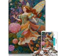 Butterfly Girl Jigsaw Puzzles for Adults 1000 Jigsaws,Help The Brain Exercise Addictive Toys to Cultivate Patience Parent-child Interaction 50x75cm