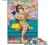 Butterfly Girl Jigsaw Puzzles for Adults 1000 Pieces, Fun Games Wall Decoration Unique Birthday And Xmas Gifts (50x75cm)