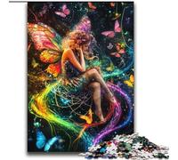 Butterfly Girl Jigsaw Puzzles for Adults 2000 Pieces, Suitable for Ages 14 And Up Wall Decoration Christmas Birthday Gift (70x100cm)