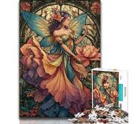 Butterfly Girl Jigsaw Puzzles for Teenagers 1000 Pieces,Staycation Kill Time with Fully Interlocking Randomly Shaped Pieces 50x75cm
