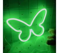 Butterfly Glow Logo LED Green Neon USB/Battery Powered Multi-Occasion Application Living Room Bedroom Decoration Party Send Children Lovers Club Logo Bar Decoration